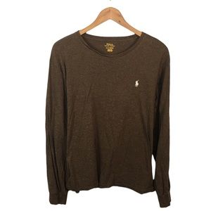 FL2 Mens Polo Ralph Lauren Designer Long Sleeve Crew Neck Shirt L